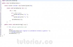 programacion en java: serie binaria recursivo