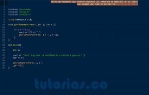 programacion en c++: serie numeros pares recursivo