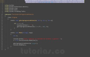 programacion en c#: serie progresiva potencia recursivo