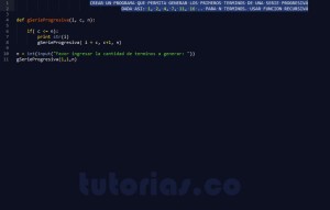 programacion en python: serie progresiva recursivo