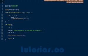 programacion en c++: ciclo for recursivo