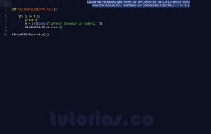 programacion en python: ciclo while recursivo