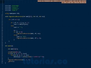 programacion en c++: figura cruz recursivo