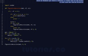 programacion en python: figura cruz recursivo