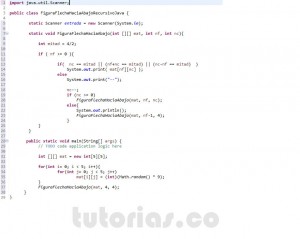 programacion en java: figura flecha hacia abajo recursivo