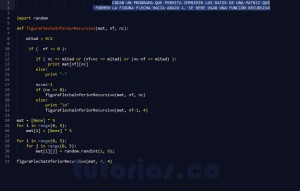 programacion en python: figura flecha inferior recursivo