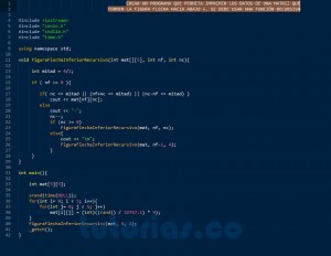 programacion en c++: figura flecha inferior recursivo
