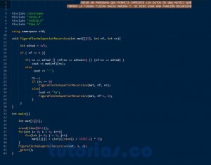programacion en c++: figura flecha superior recursivo