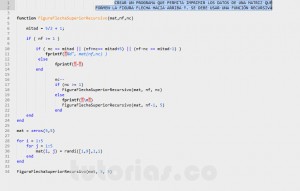 programacion en matlab: figura flecha superior recursivo