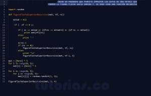 programacion en python: figura flecha superior recursivo