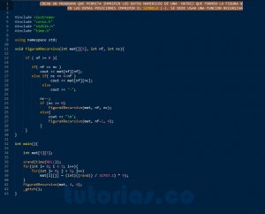 programacion en c++: figura x recursivo