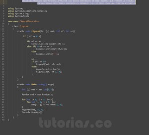 programacion en c#: figura x recursivo