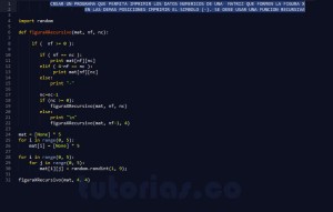 programacion en python: figura x recursivo