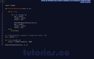 programacion en python: generar permutaciones