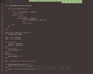 programacion en ruby: igualdad recursiva entre vectores