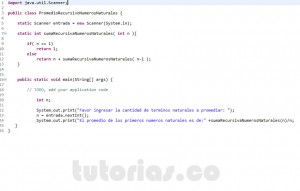 programacion en java: promedio recursivo numeros naturales