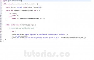 programacion en java: suma recursiva de numeros pares