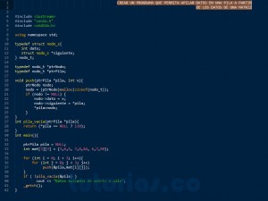 programacion en c++: apilar datos de matriz a pila