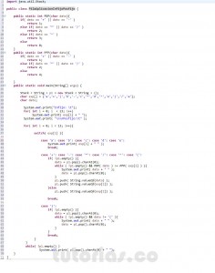 programacion en java: convertir una expresion de infijo a posfijo