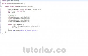 programacion en java: pasar datos de pila a vector