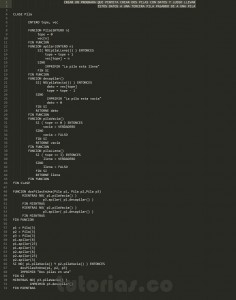 programacion en pseudocodigo: dos pilas en una