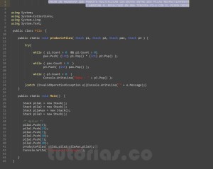 programacion en c#: producto de pilas