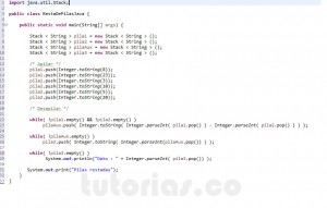programacion en java: resta de pilas
