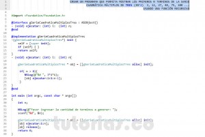 programacion en Objective C: serie cuadratica multiplos de tres recursivo