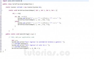 programacion en java: serie fraccionaria impar recursivo
