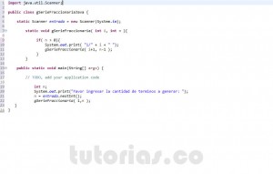 programacion en java: serie fraccionaria recursivo