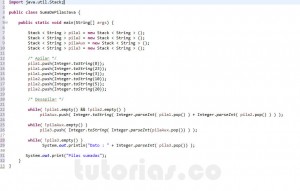 programacion en java: suma de pilas