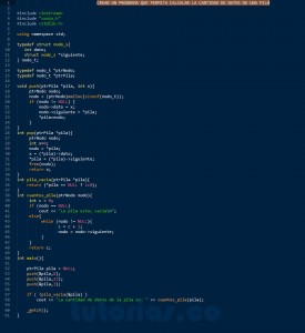 programacion en c++: determinar la cantidad de datos que posee una pila