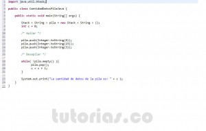programacion en java: cantidad datos pila