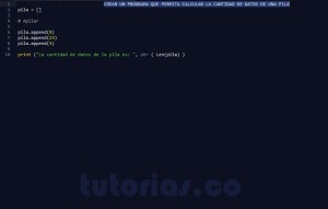 programacion en python: determinar la cantidad de datos que posee una pila