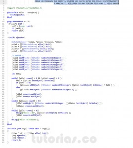 programacion en objective c: division de pilas