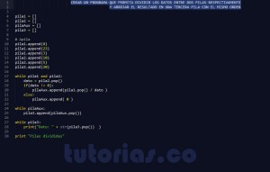 programacion en python: division de pilas