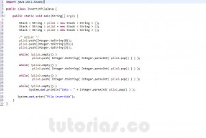 programacion en java: invertir datos de una pila