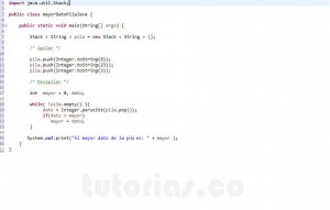 programacion en java: el mayor valor de una pila