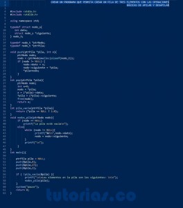 programacion en turbo C: operaciones basicas de una pila