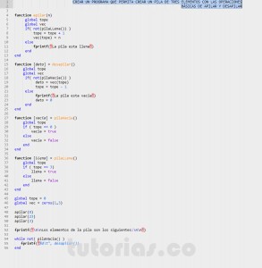 programacion en matLab: operaciones basicas de una pila