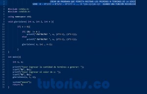 programacion en turbo c: serie seno recursivo