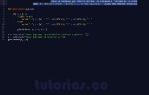 programacion en python: serie seno recursivo