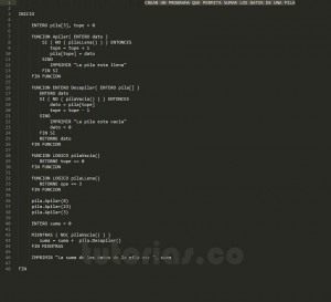 programacion en pseudocodigo: suma datos pila