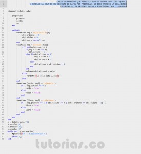 programacion en matLab: aplicacion atencion cola por tiempo