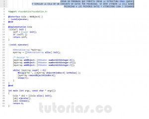 programacion en objective C: aplicacion atencion cola por tiempo