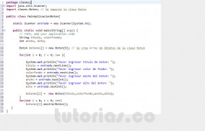 programacion en java: aplicacion clase Boton