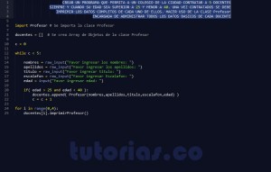 programacion en python: clase Profesor