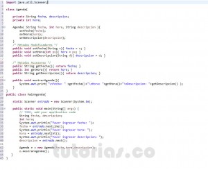 programacion en java: clase Agenda