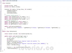 programacion en java: clase Asiento