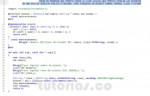 programacion en Objective C: clase Asiento